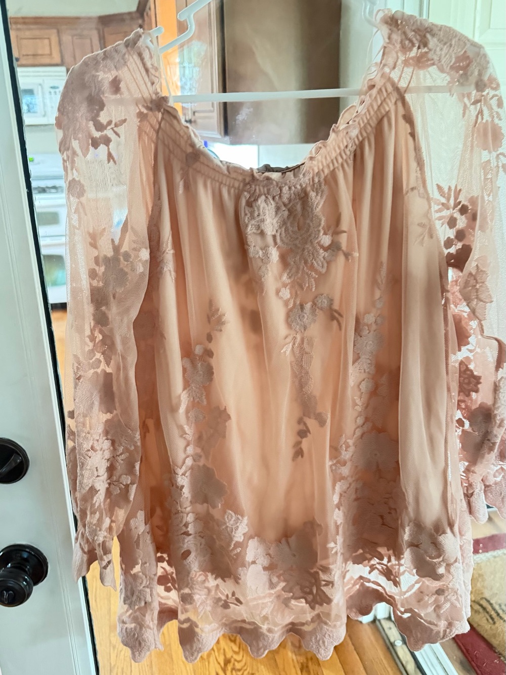 Marled By Reunited Clothing - Floral Lace & embroidered Sz. Large